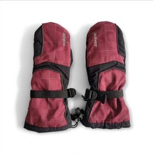 Gordini Ski Gloves Mittens burgundy and black size medium